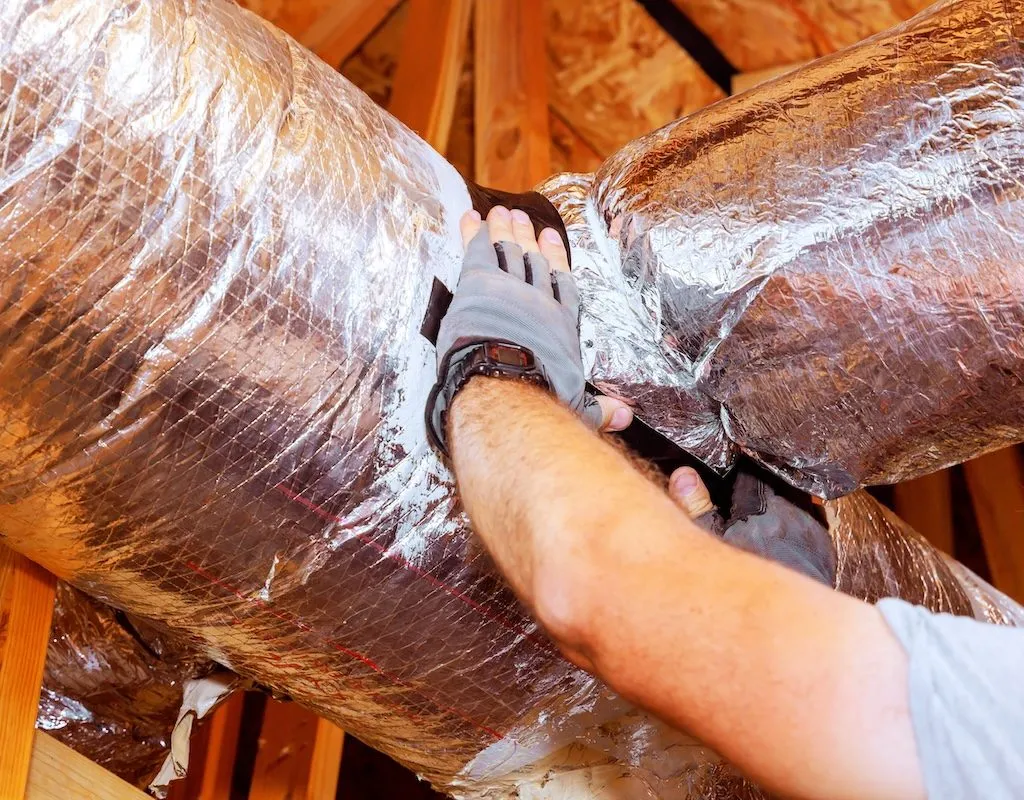 ladys island working on air ducts home