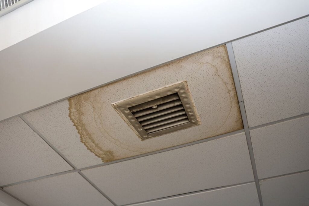 condensation on ac vent leaking water humidity