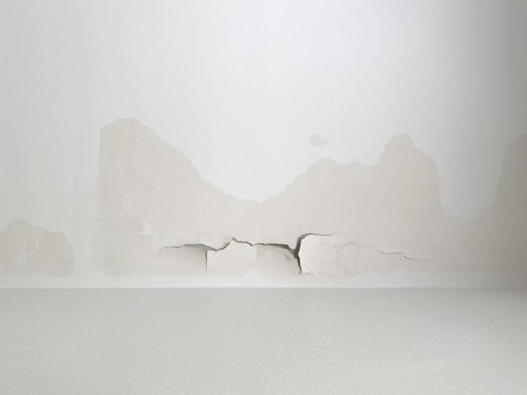 plaster of ceiling crack and break from rain leakage from roof