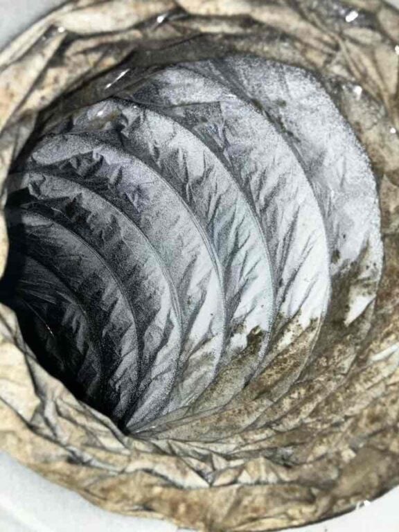 cleaning dryer vent from inside clogged vent