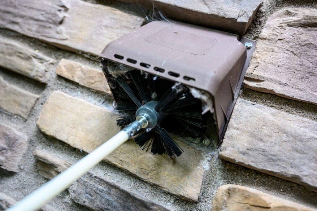 how to clean dryer vent without moving dryer brush cleaning external vent